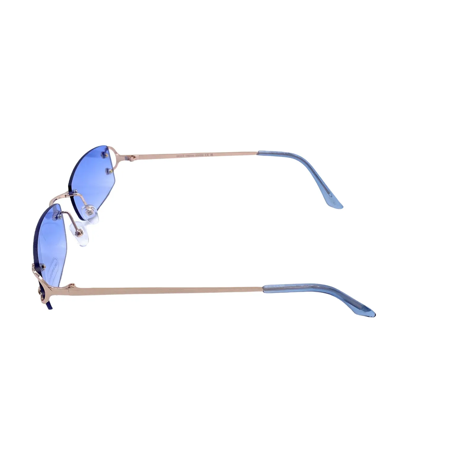 Empire Cove Rimless Sunglasses Gradient Rectangle Shades Frameless Retro Trendy