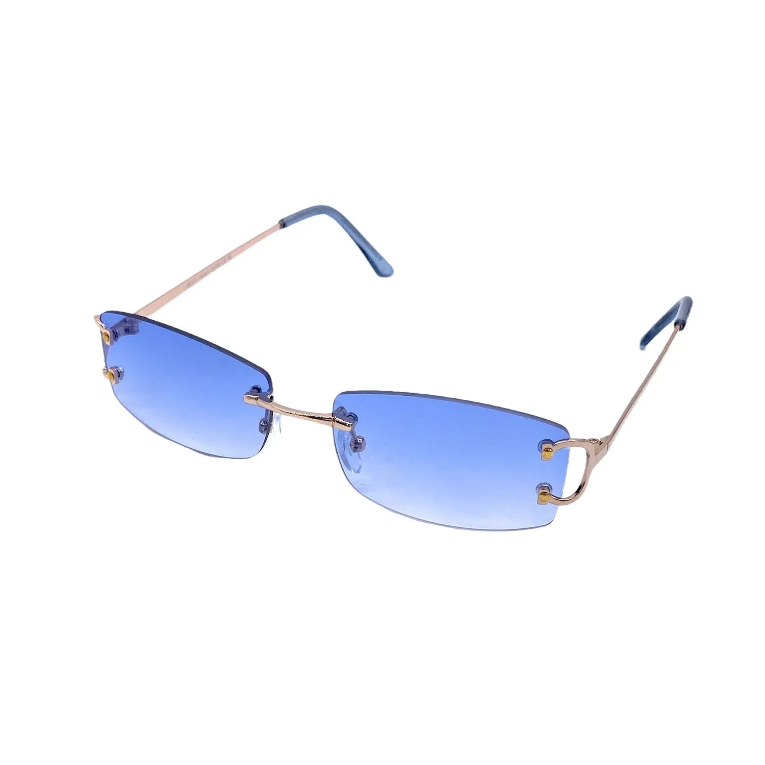 Empire Cove Rimless Sunglasses Gradient Rectangle Shades Frameless Retro Trendy