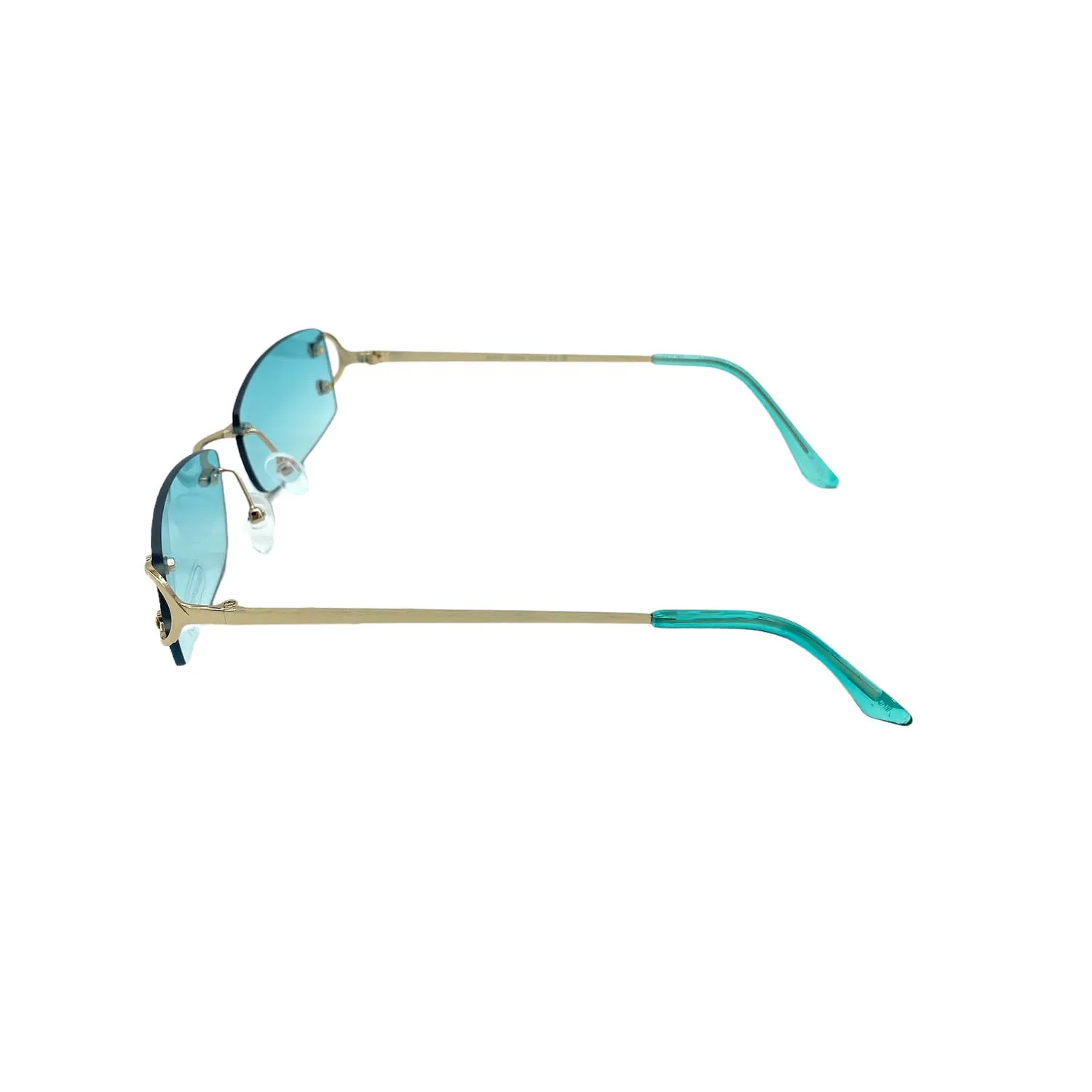 Empire Cove Rimless Sunglasses Gradient Rectangle Shades Frameless Retro Trendy