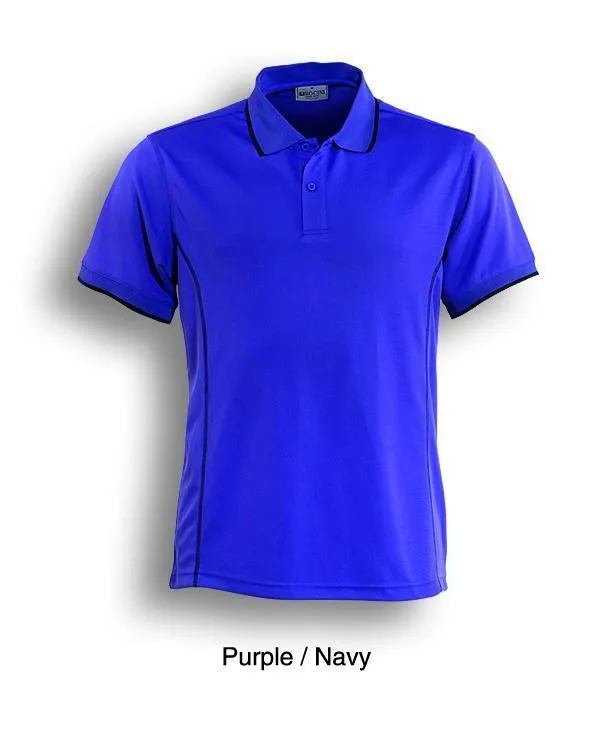 Essentials Golf S/S Polo - Purple/Navy