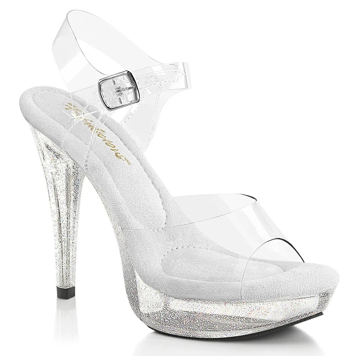 Fabulicious Cocktail 508MG Womens 5 Inch Heel, Fitness Posing Competition Glittery Sandals