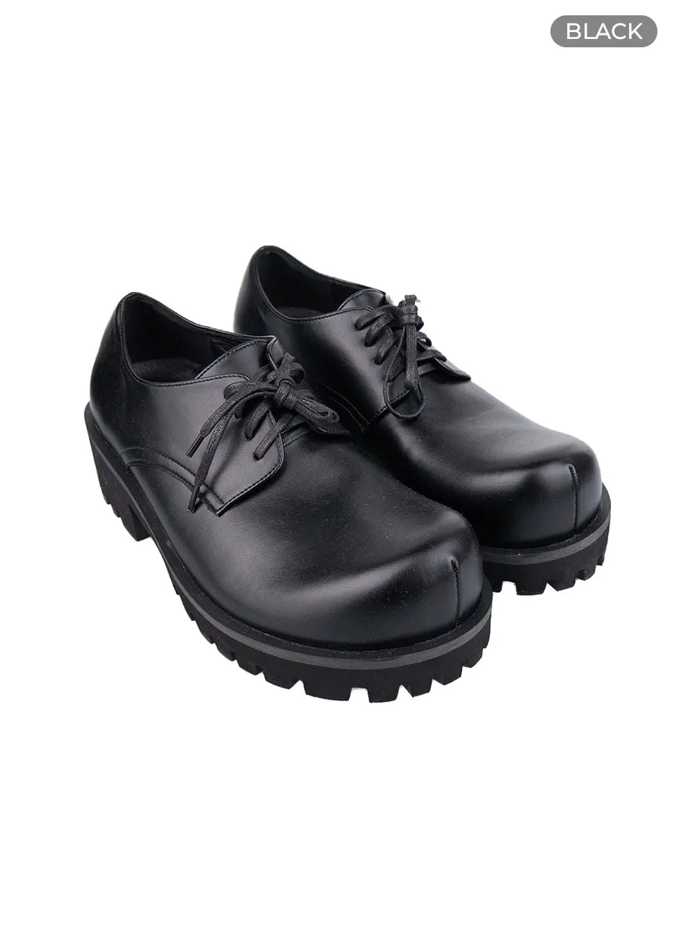 Faux Leather Oxford Shoes CO410