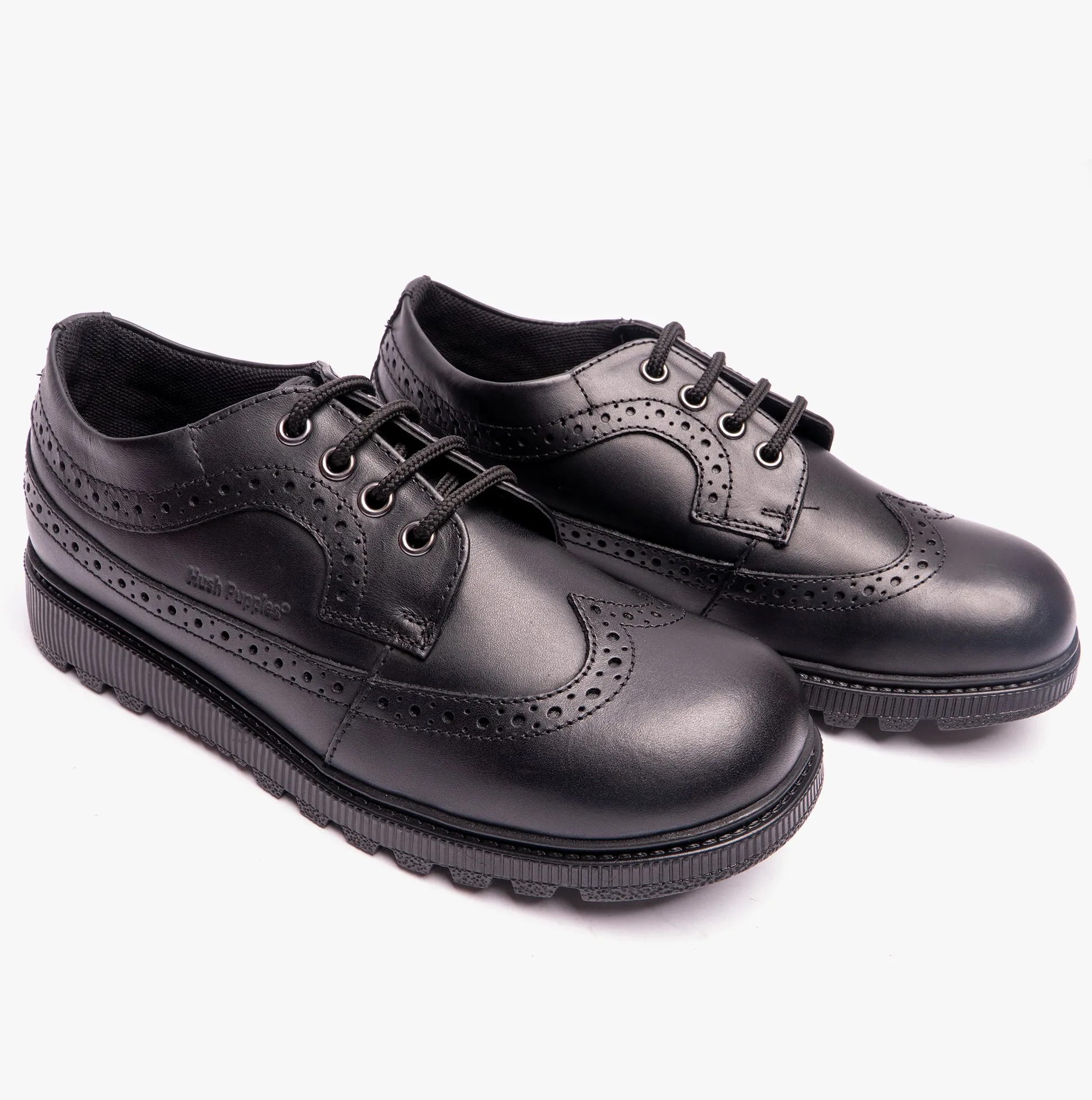 FELICITY Girls Leather Oxford Shoes Black