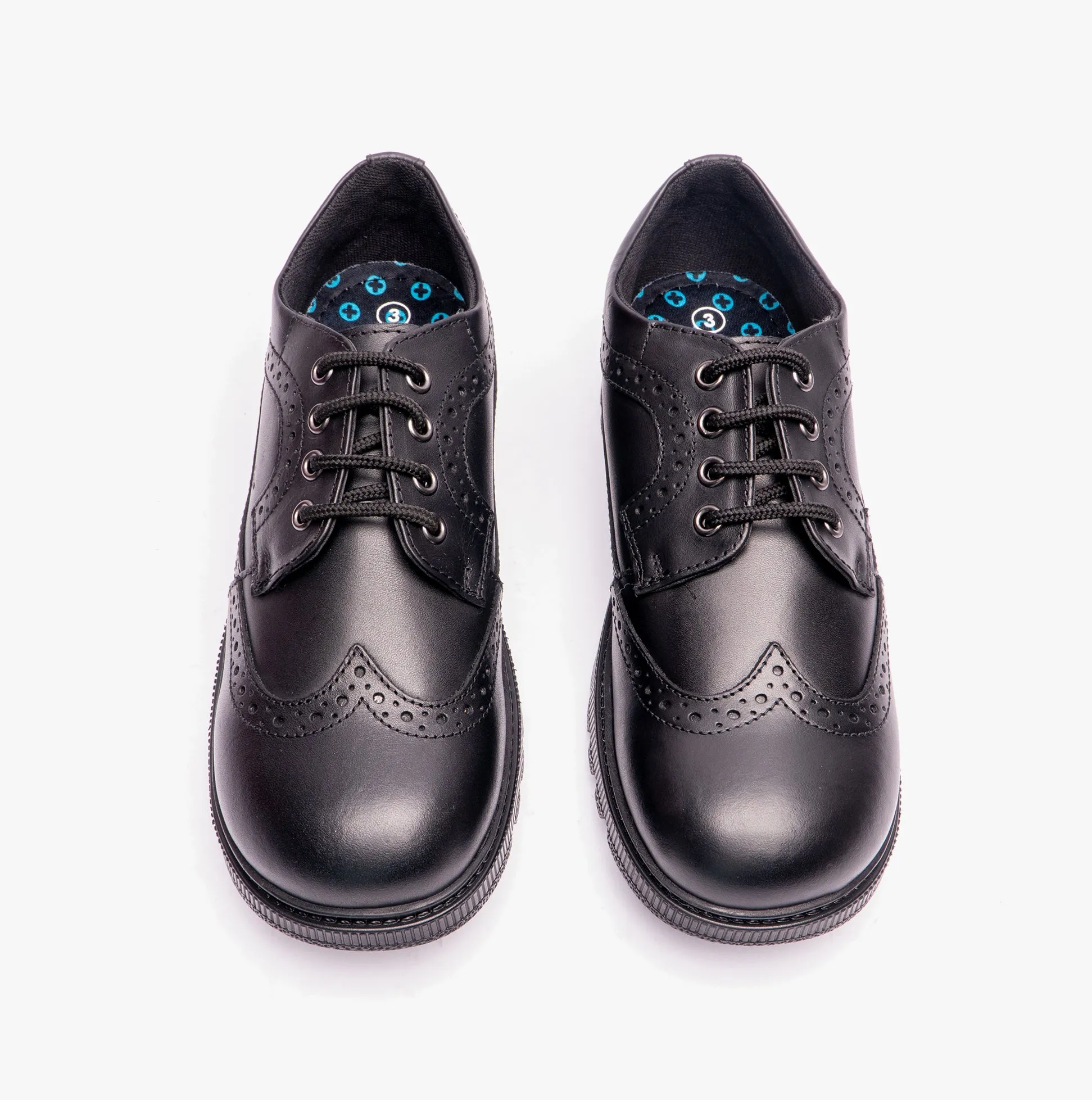 FELICITY Girls Leather Oxford Shoes Black