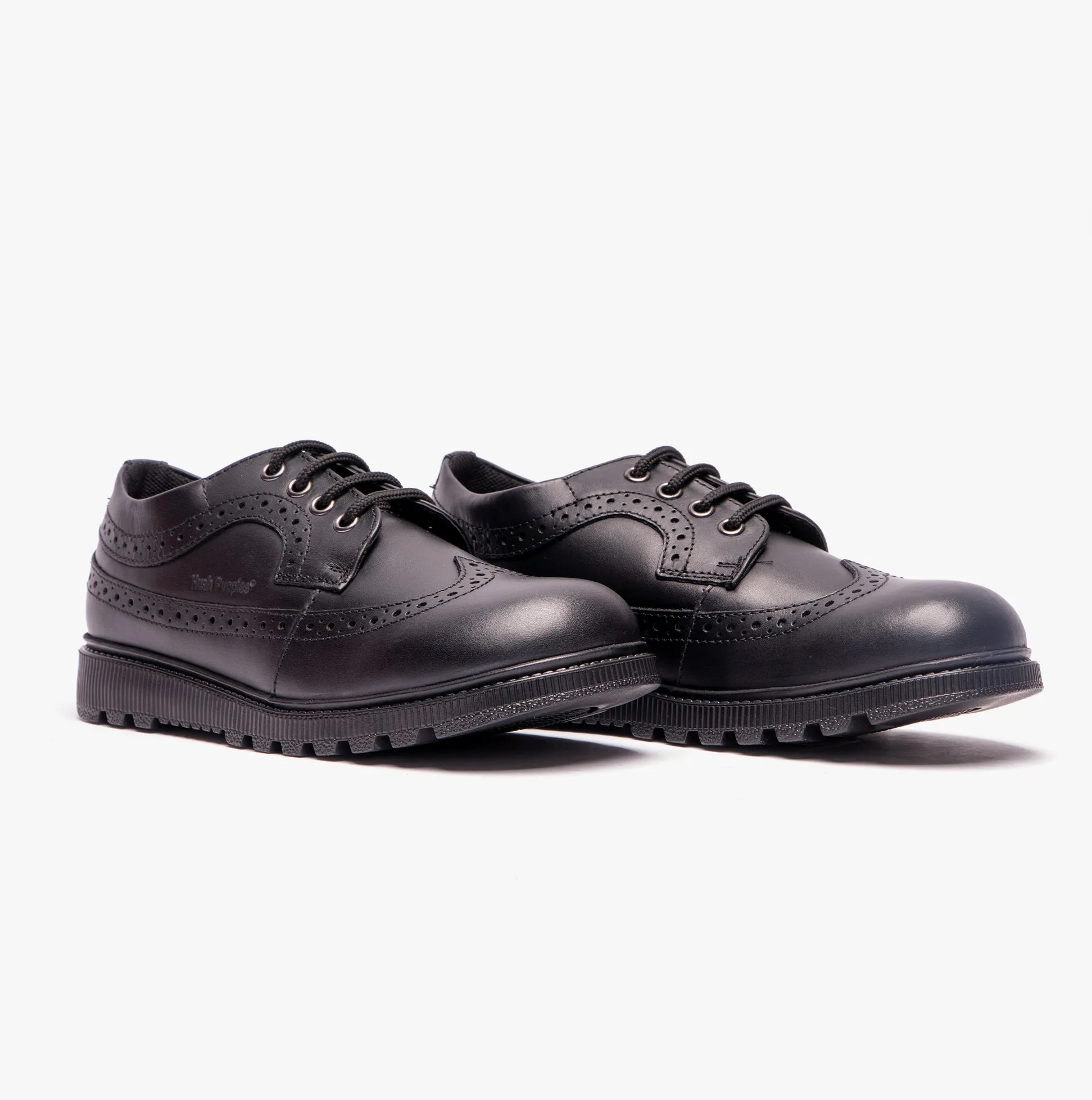 FELICITY Girls Leather Oxford Shoes Black