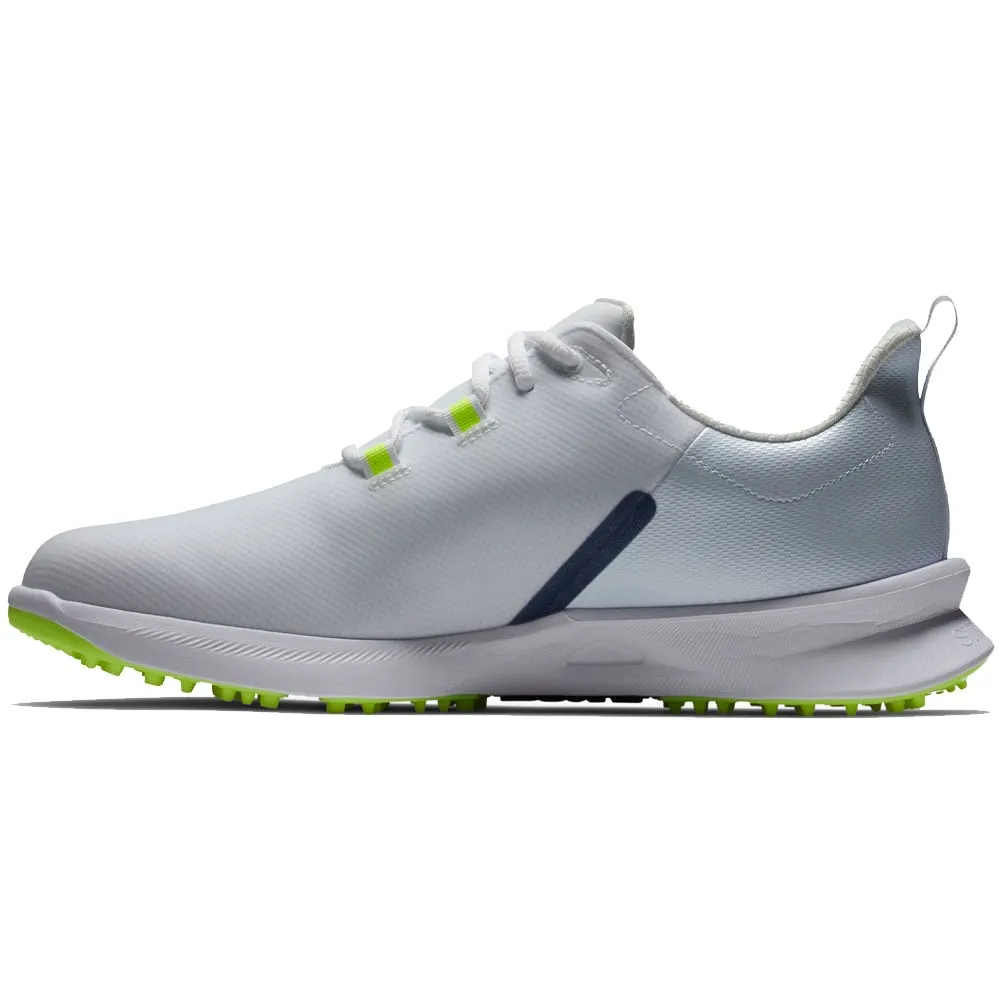 FootJoy Fuel Sport Spikeless Waterproof Shoes - White/Navy/Green