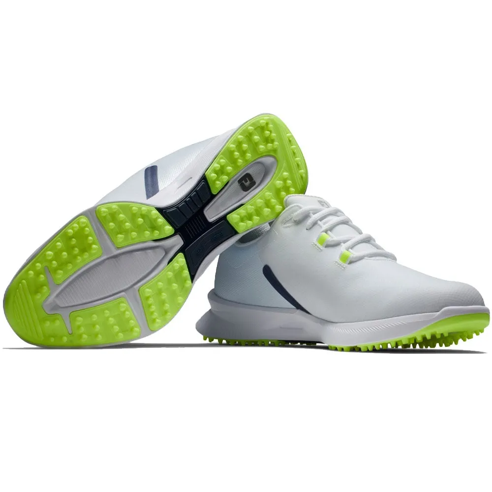 FootJoy Fuel Sport Spikeless Waterproof Shoes - White/Navy/Green