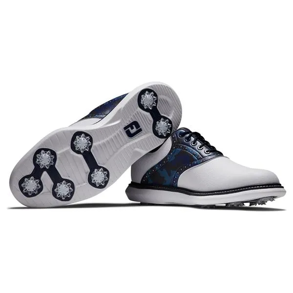 FootJoy Gents FJ Traditions Shoes White - Navy - Camo 57945