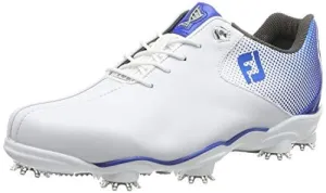 FootJoy Men's D.N.A. Helix-Previous Season Style Golf Shoes White 13 M Electric Blue, US