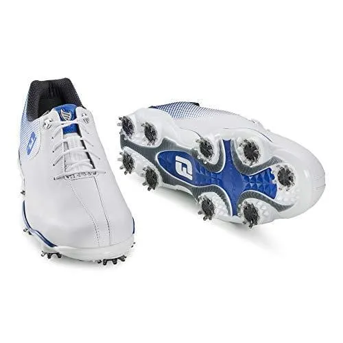 FootJoy Men's D.N.A. Helix-Previous Season Style Golf Shoes White 13 M Electric Blue, US