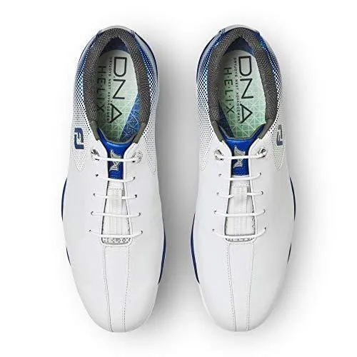 FootJoy Men's D.N.A. Helix-Previous Season Style Golf Shoes White 13 M Electric Blue, US