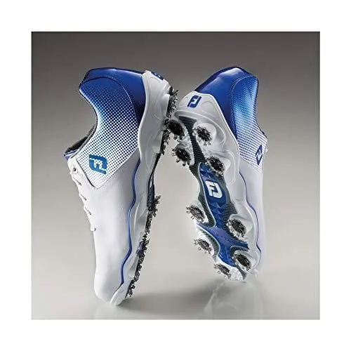 FootJoy Men's D.N.A. Helix-Previous Season Style Golf Shoes White 13 M Electric Blue, US