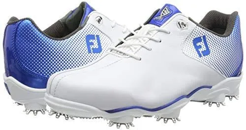 FootJoy Men's D.N.A. Helix-Previous Season Style Golf Shoes White 13 M Electric Blue, US