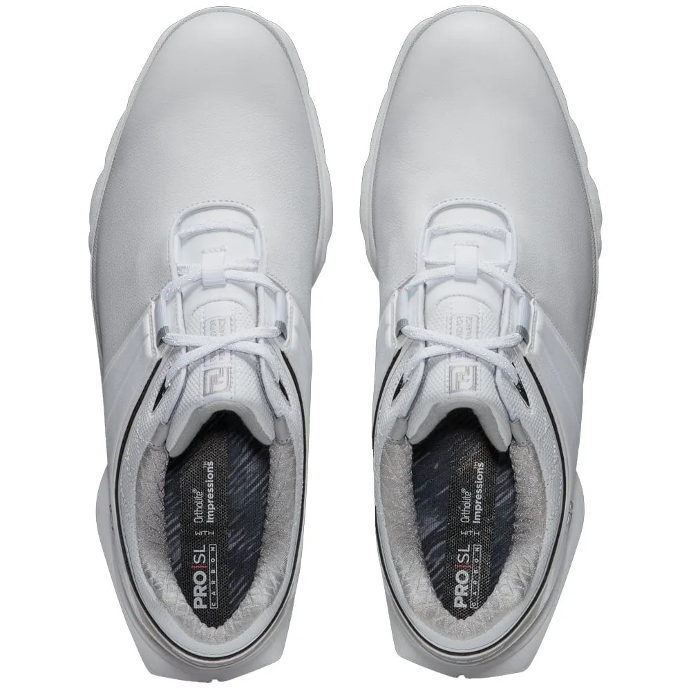 FootJoy Pro SL Carbon Spikeless Shoes - White/Carbon