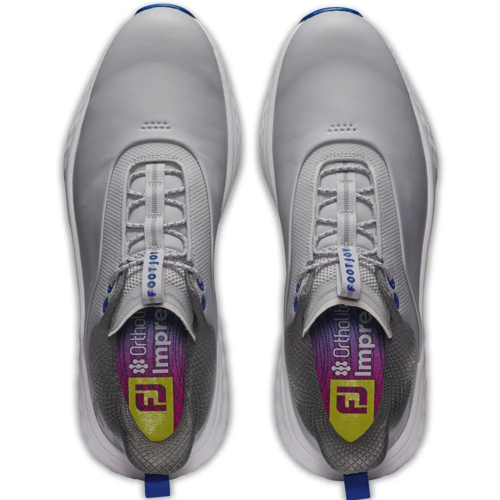 FootJoy Quantum Spikeless Waterproof Shoes - Grey/White/Blue