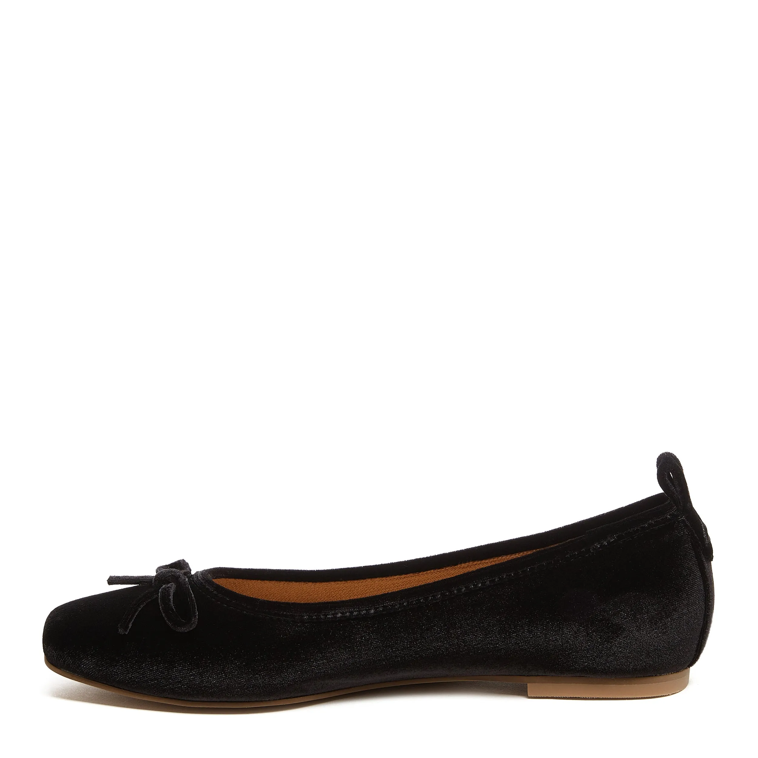 Frankie Black Velvet Ballet Flats