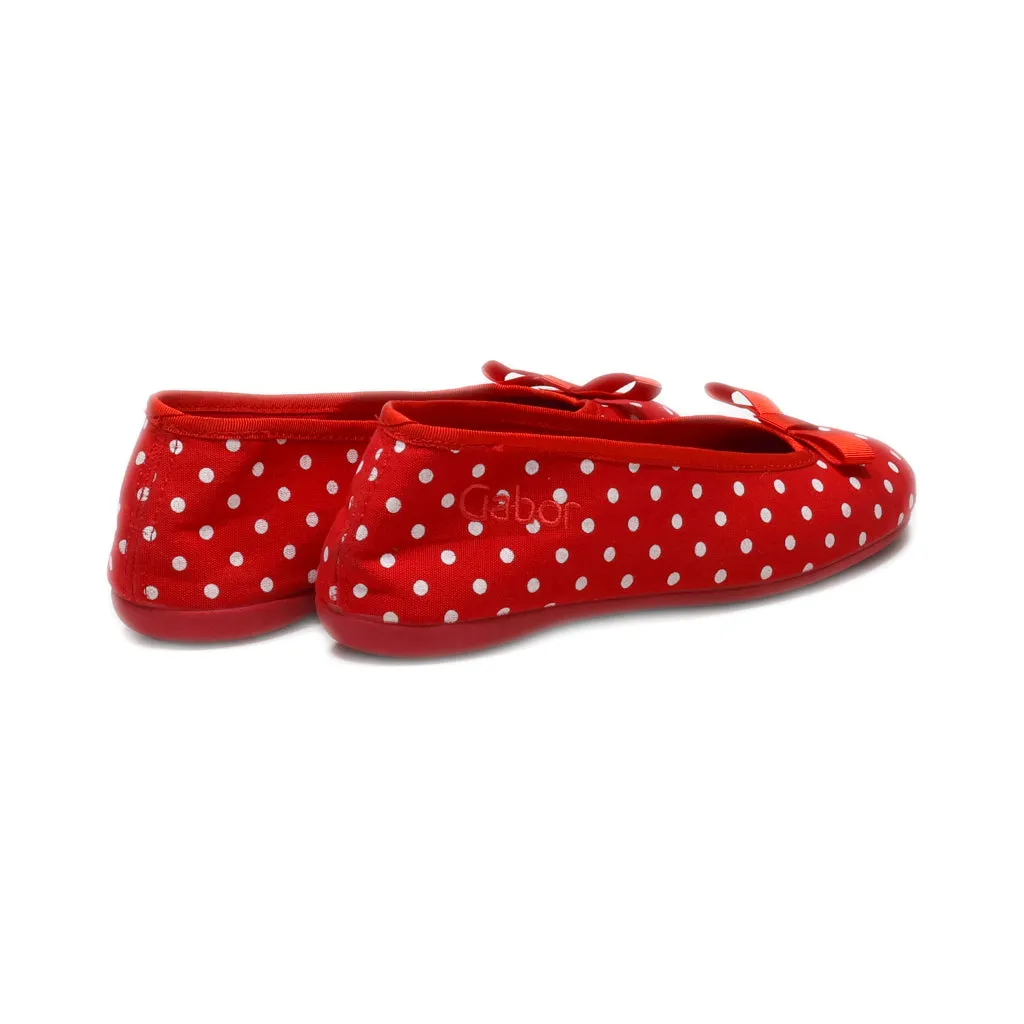 Gabor Ballerinas Canvas Red Colour For Women