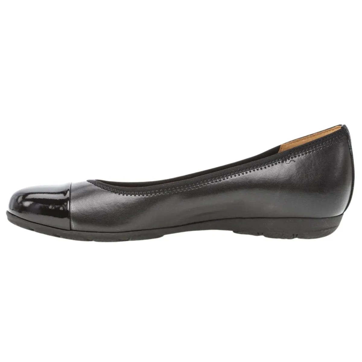 Gabor Women's 24.161.57 Cap-Toe Ballet Black Nappa