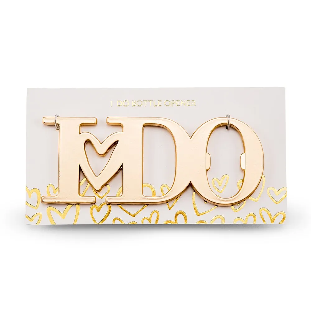 GOLD "I DO" BOTTLE OPENER FAVOUR