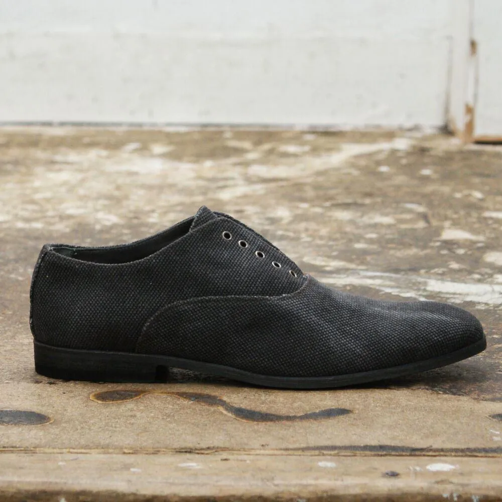 Greige Laceless Oxford Shoes