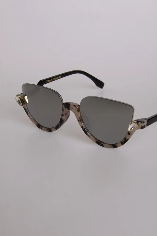 Half Frame Cat Eye Sunglasses