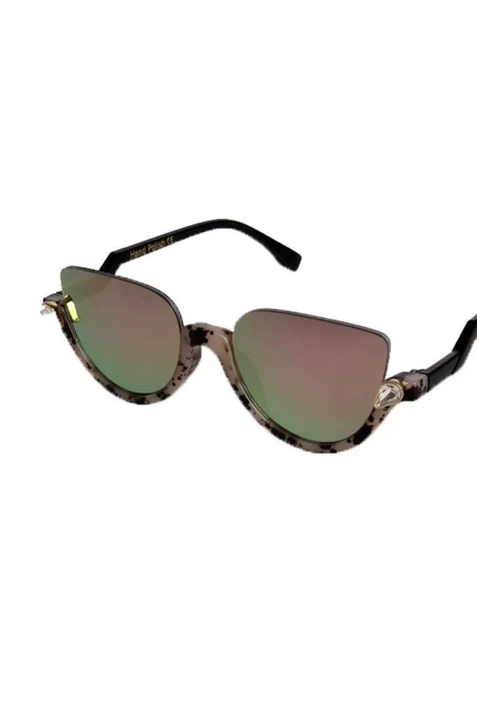 Half Frame Cat Eye Sunglasses