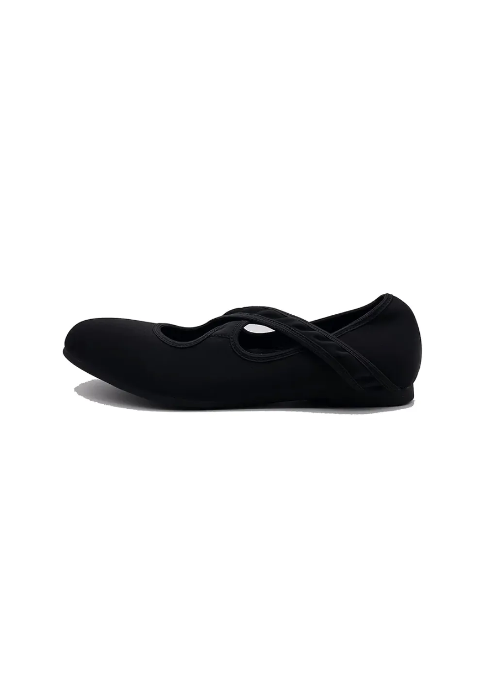 Hopp Studios X Ballet Flats in Black Stretch