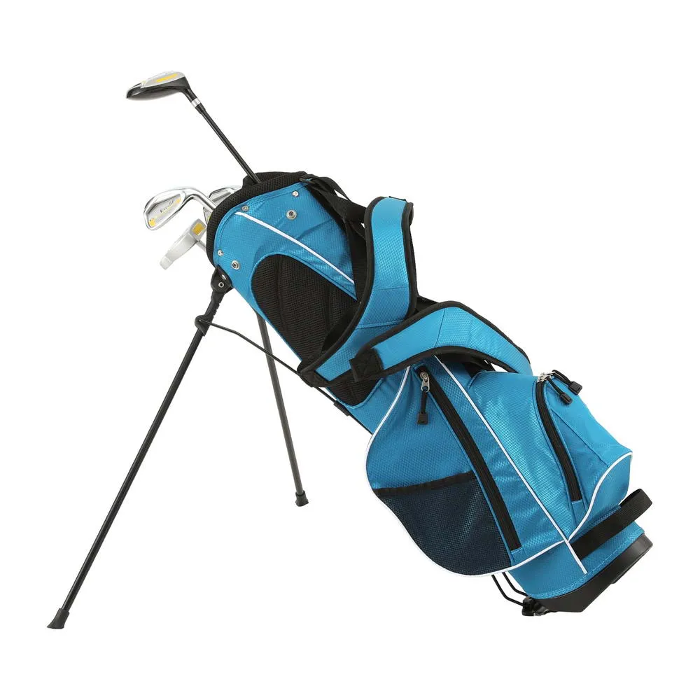 Junior Golf Clubs Set with Stand Bag & Steel Irons - Everfit