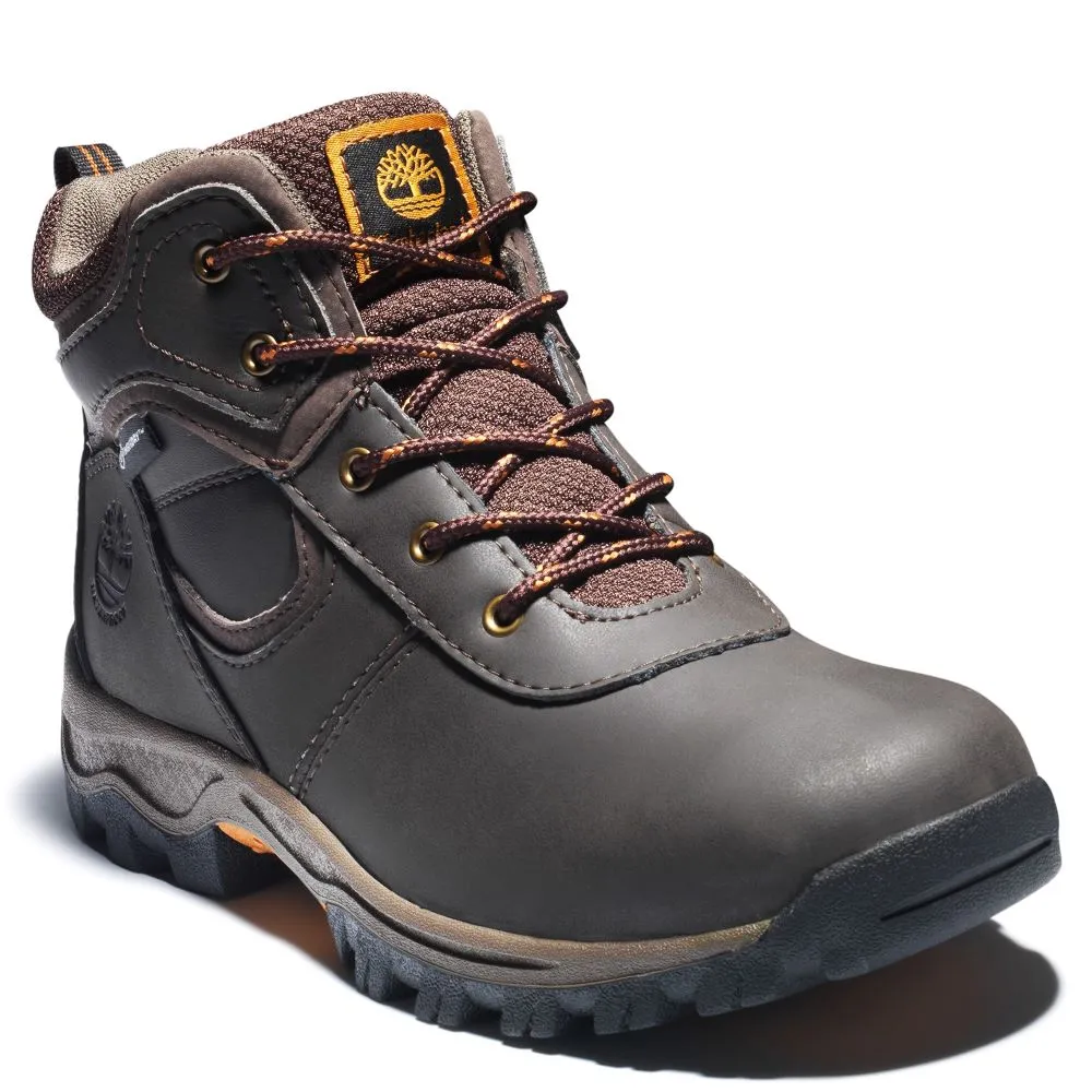 Junior Mt. Maddsen Waterproof Mid Hiking Boot - Dark Brown