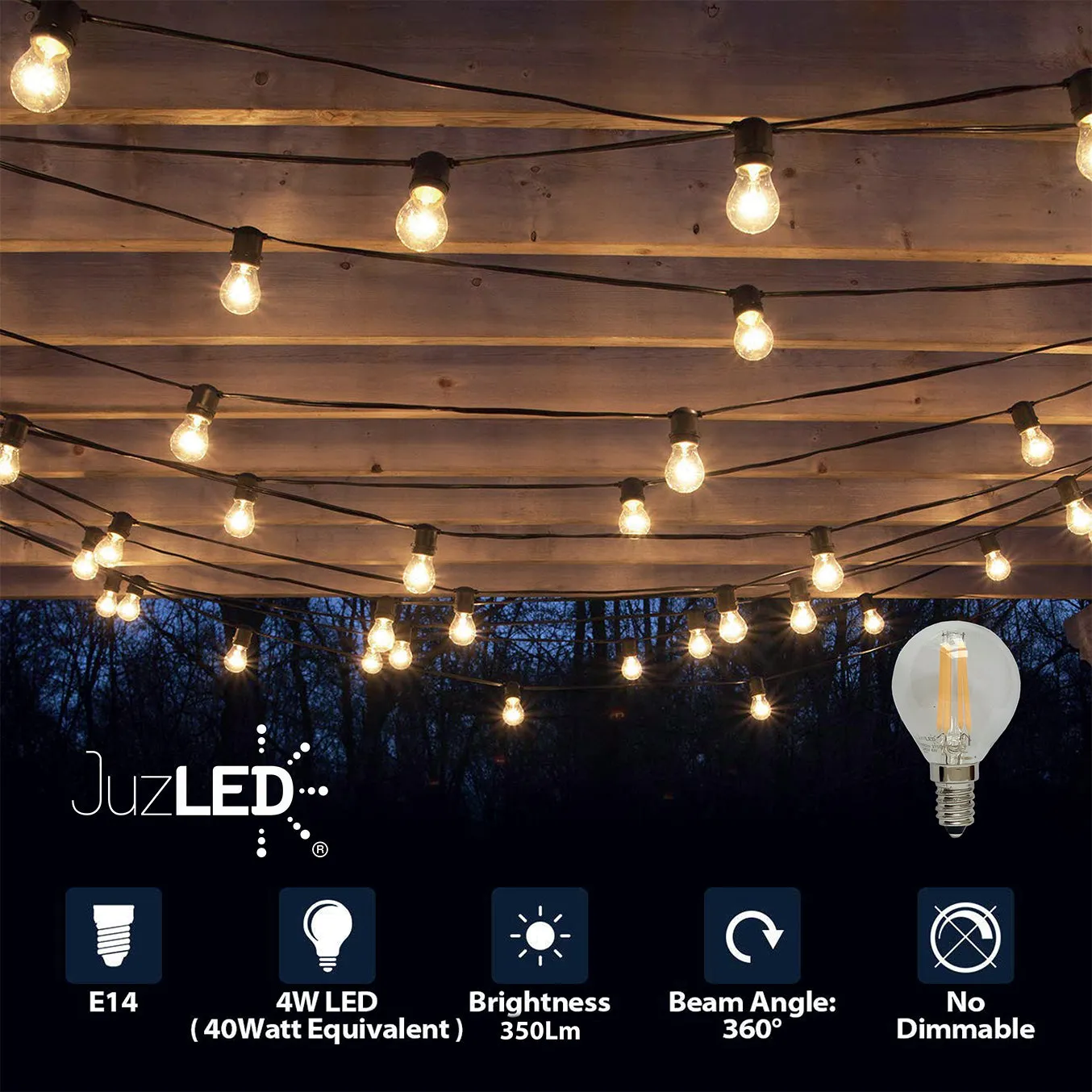 JustLED – 45mm 4W LED Golf Balls Lamp Bulb [Energy Class A  ]