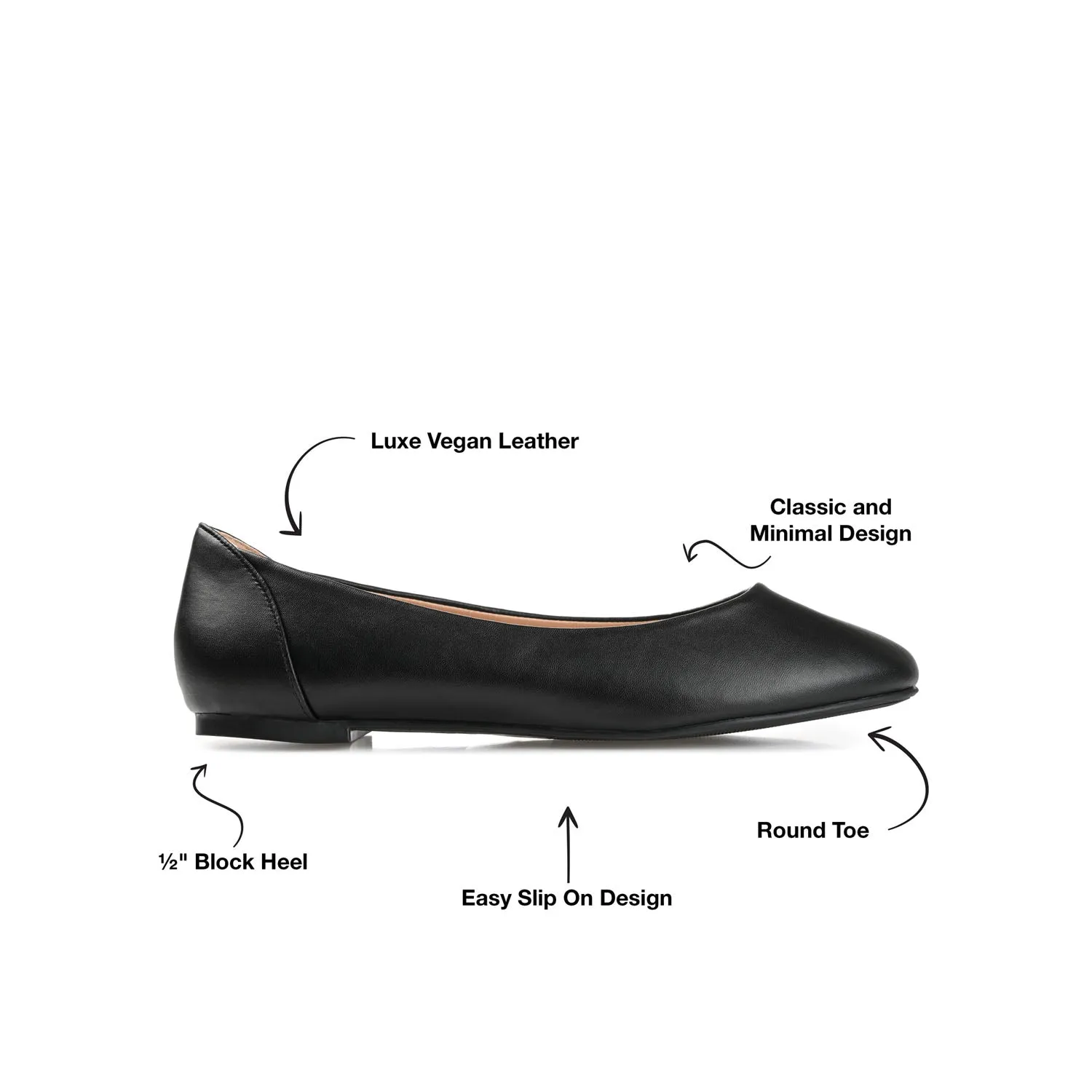 KAVN BALLET FLATS IN FAUX LEATHER