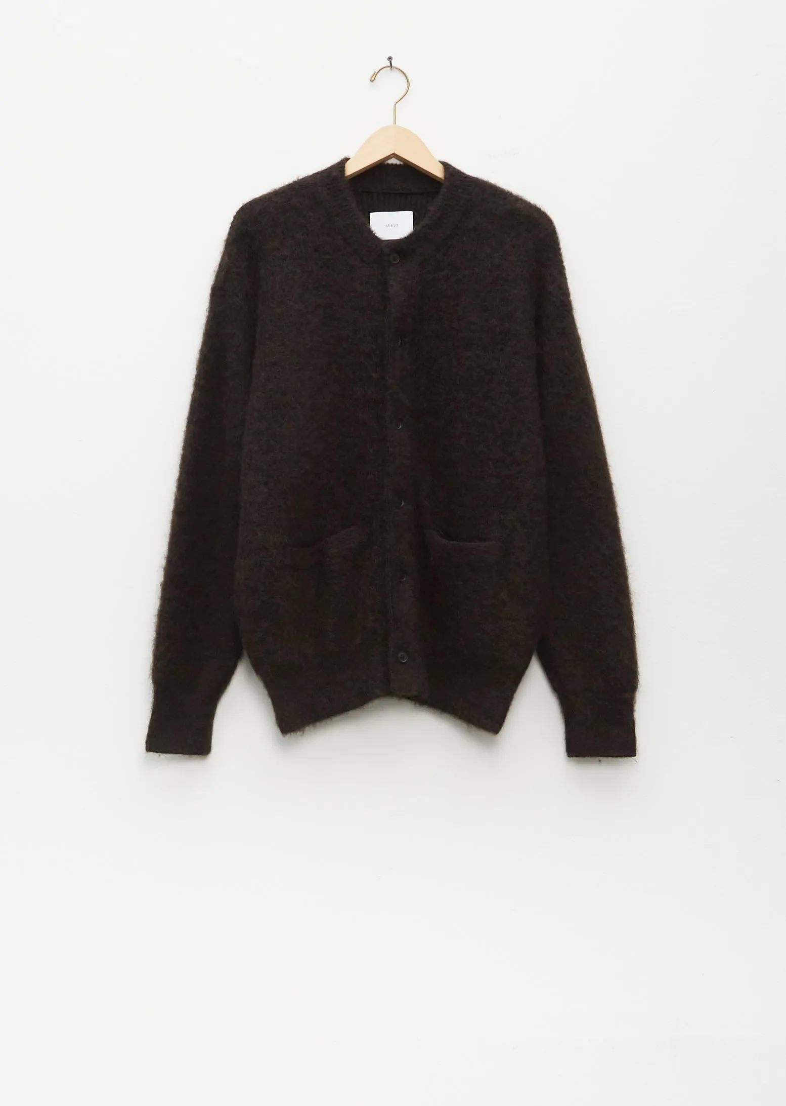 Kid Mohair Knit Cardigan — Military Khaki