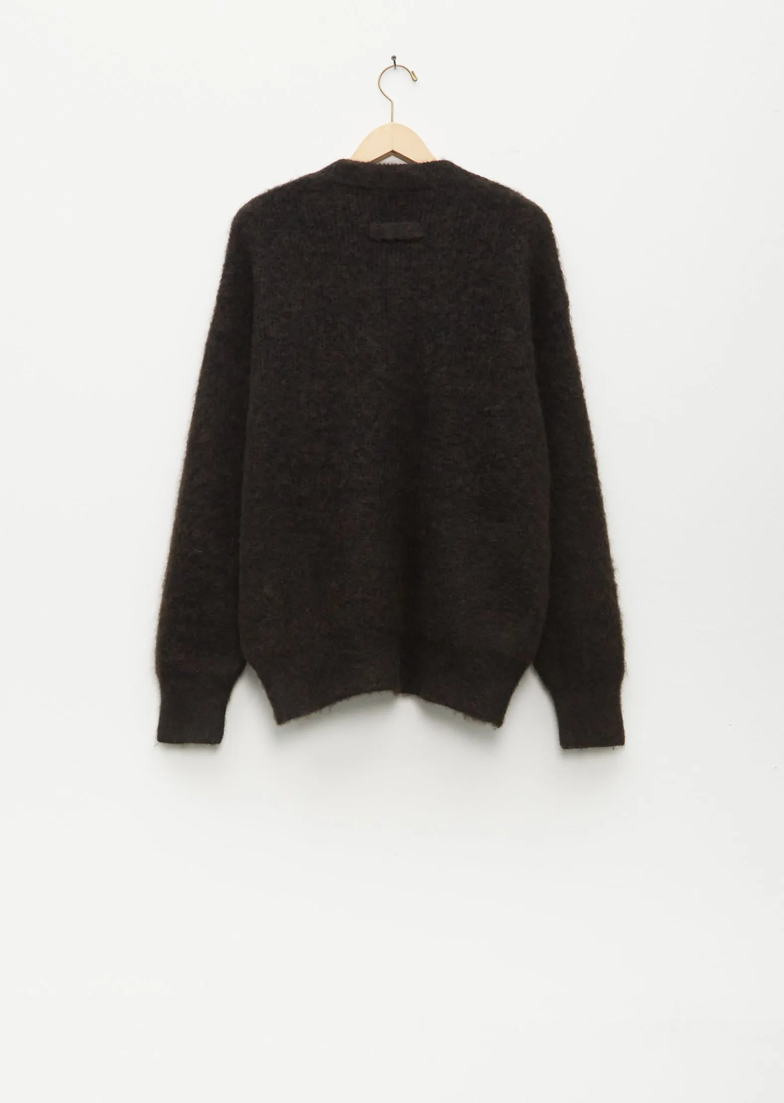 Kid Mohair Knit Cardigan — Military Khaki