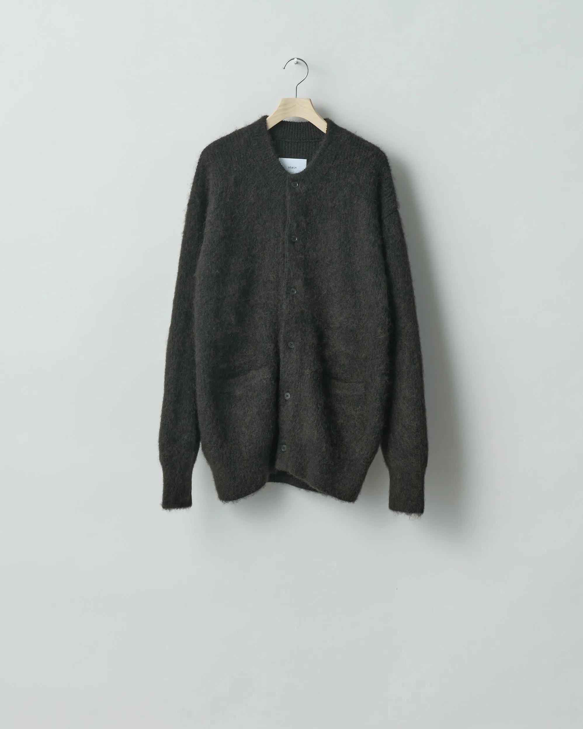 Kid Mohair Knit Cardigan — Military Khaki