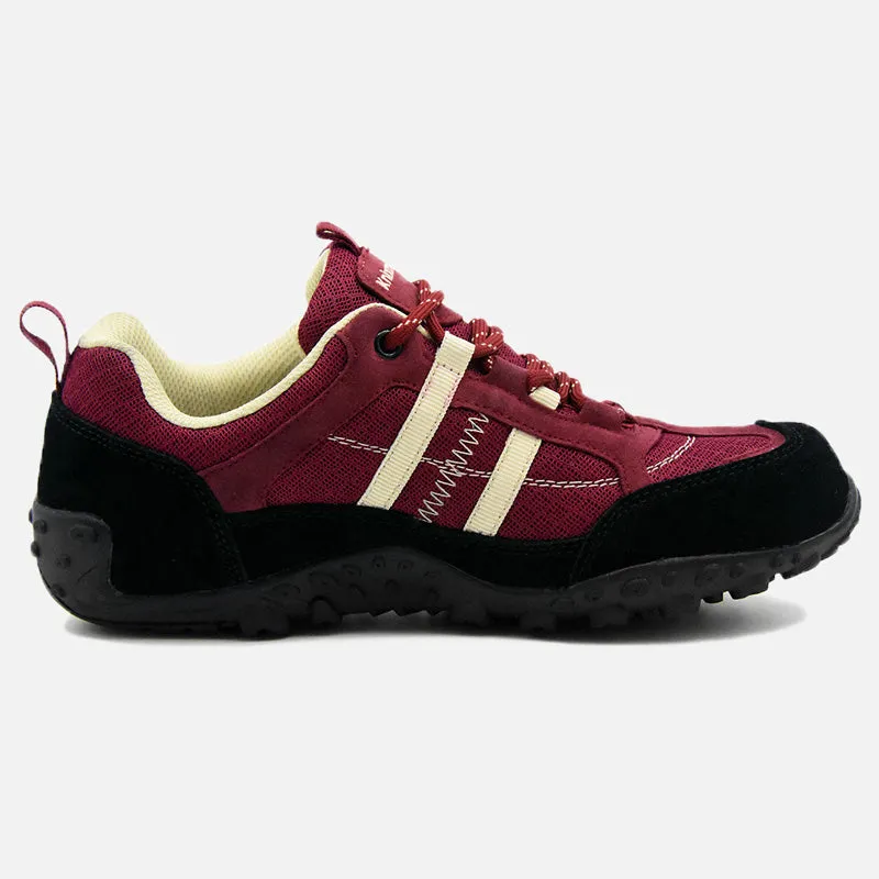 Knixmax Women's Hiking Trainers, Wine Red, Lightweight Approach Shoes, Sports Trainers