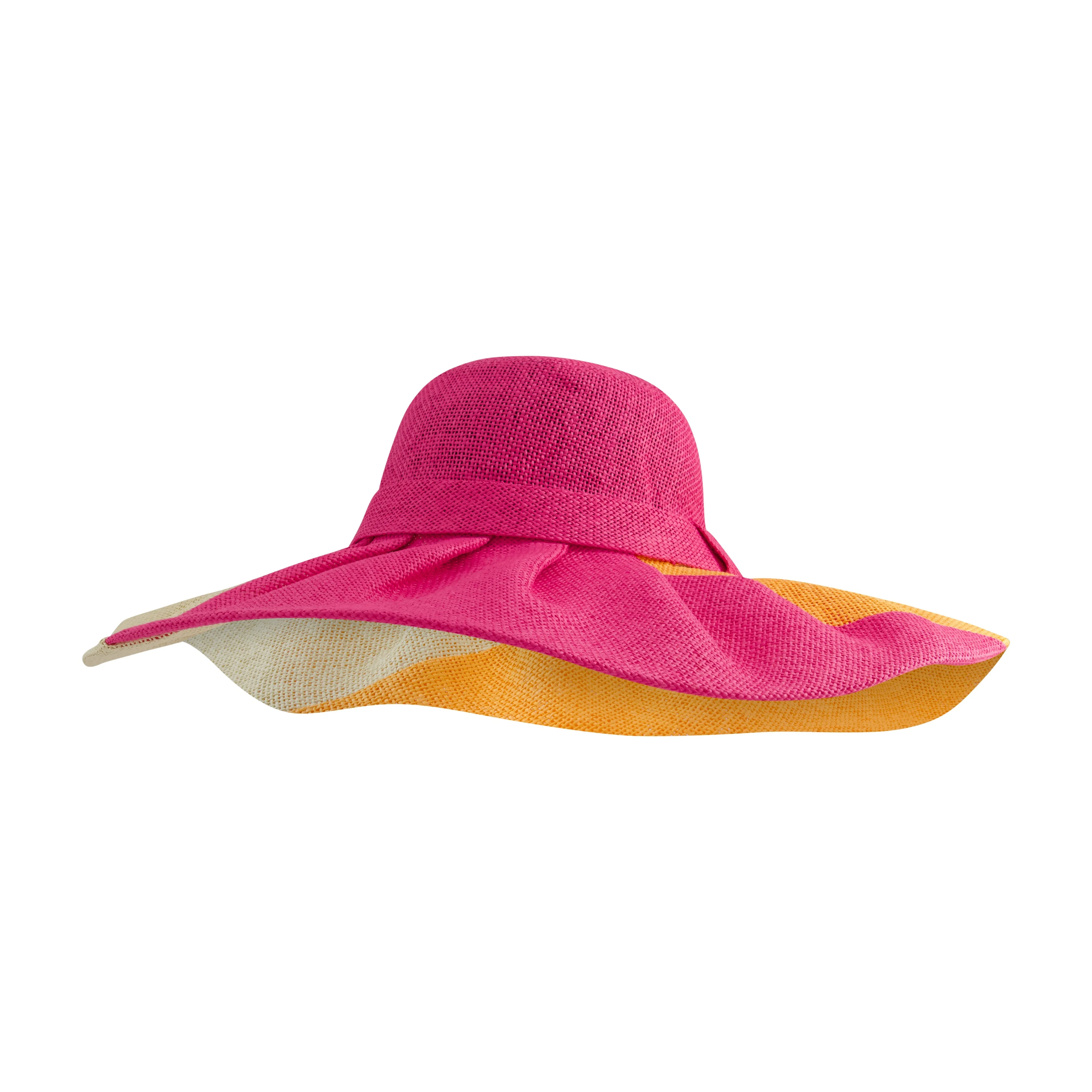 Laundry by Shelli Women's Fashion Oversized Color Swirl Summer Beach Straw Sunhat