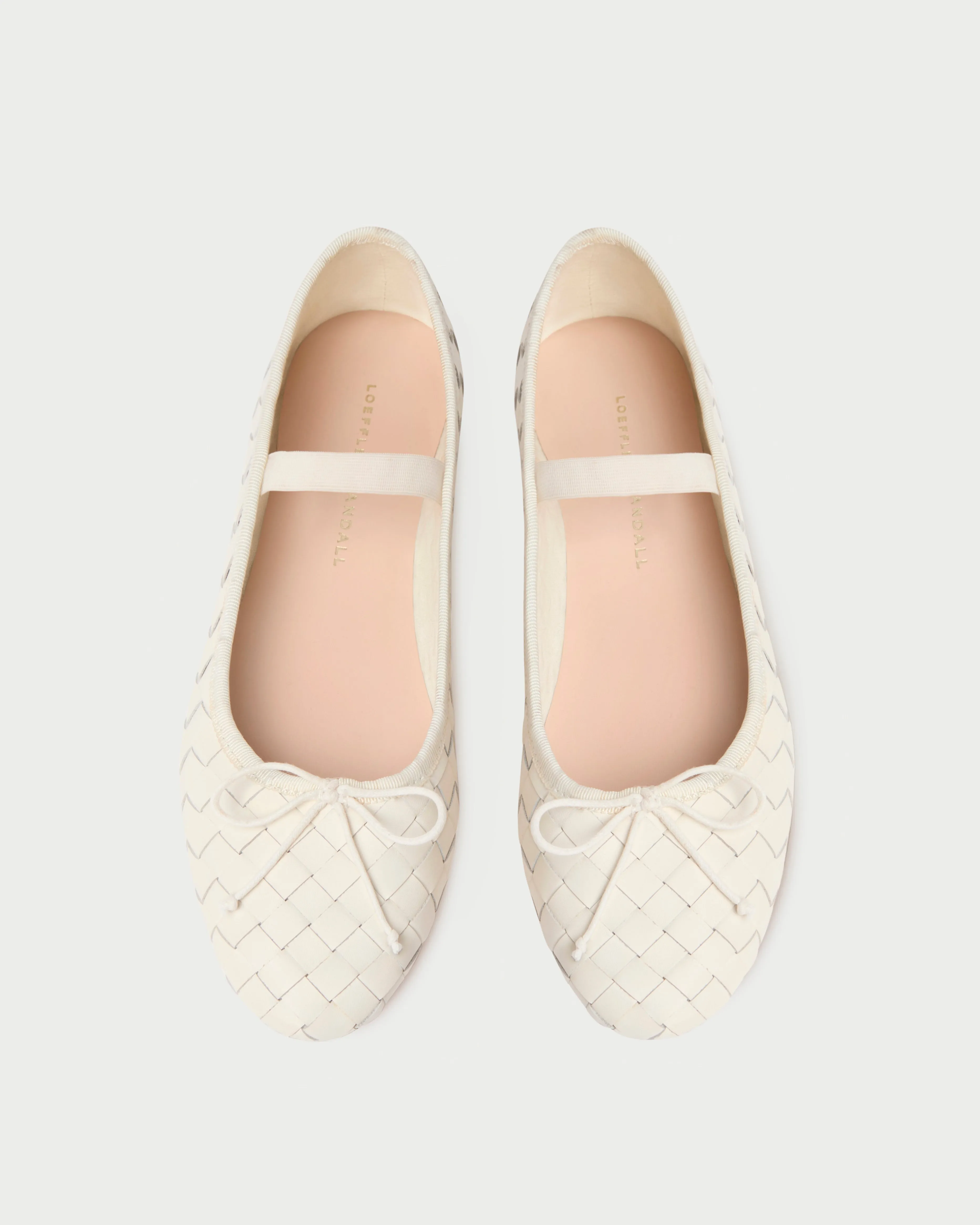 Leonie Cream Woven Ballet Flat