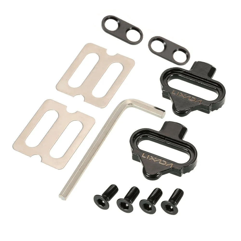 Lixada Bicycle Mountain Cleat Biking MTB Cleat Set Clips Kit W/Hardware Nuts Clip-in Cleats for Shimano SPD Pedals