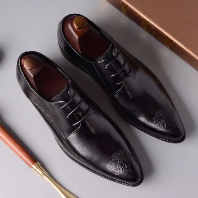 LuxeLeather Classy Lace Up Oxford Dress Shoes