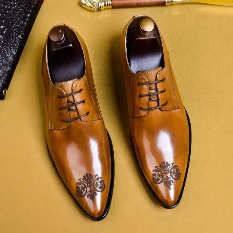 LuxeLeather Classy Lace Up Oxford Dress Shoes