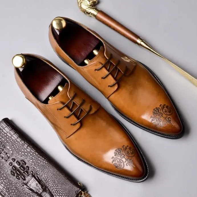 LuxeLeather Classy Lace Up Oxford Dress Shoes