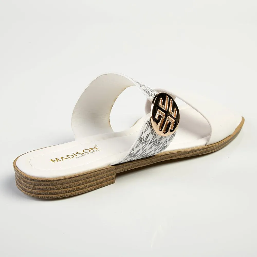 Madison Jen Double Strap Sandal - White Multi