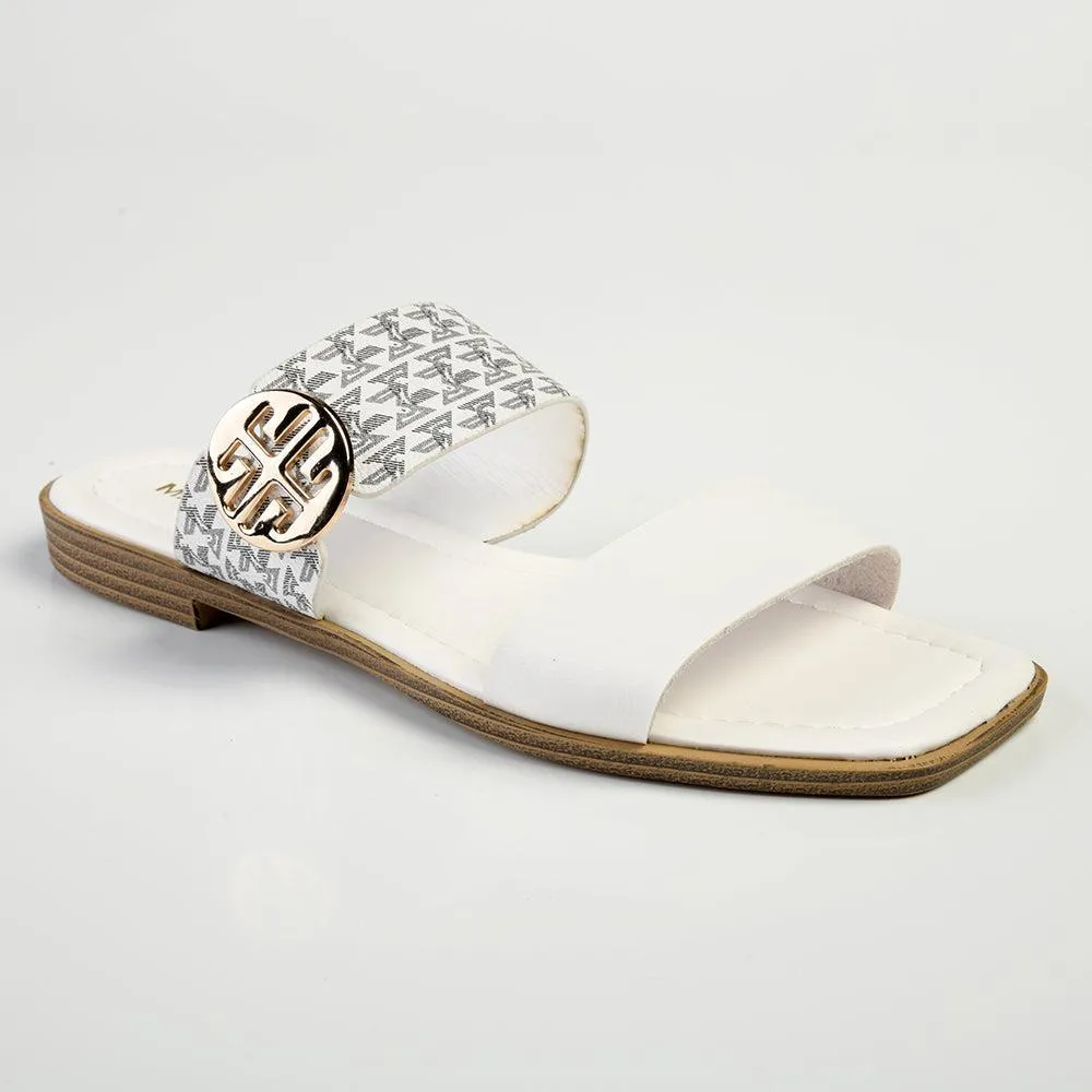 Madison Jen Double Strap Sandal - White Multi