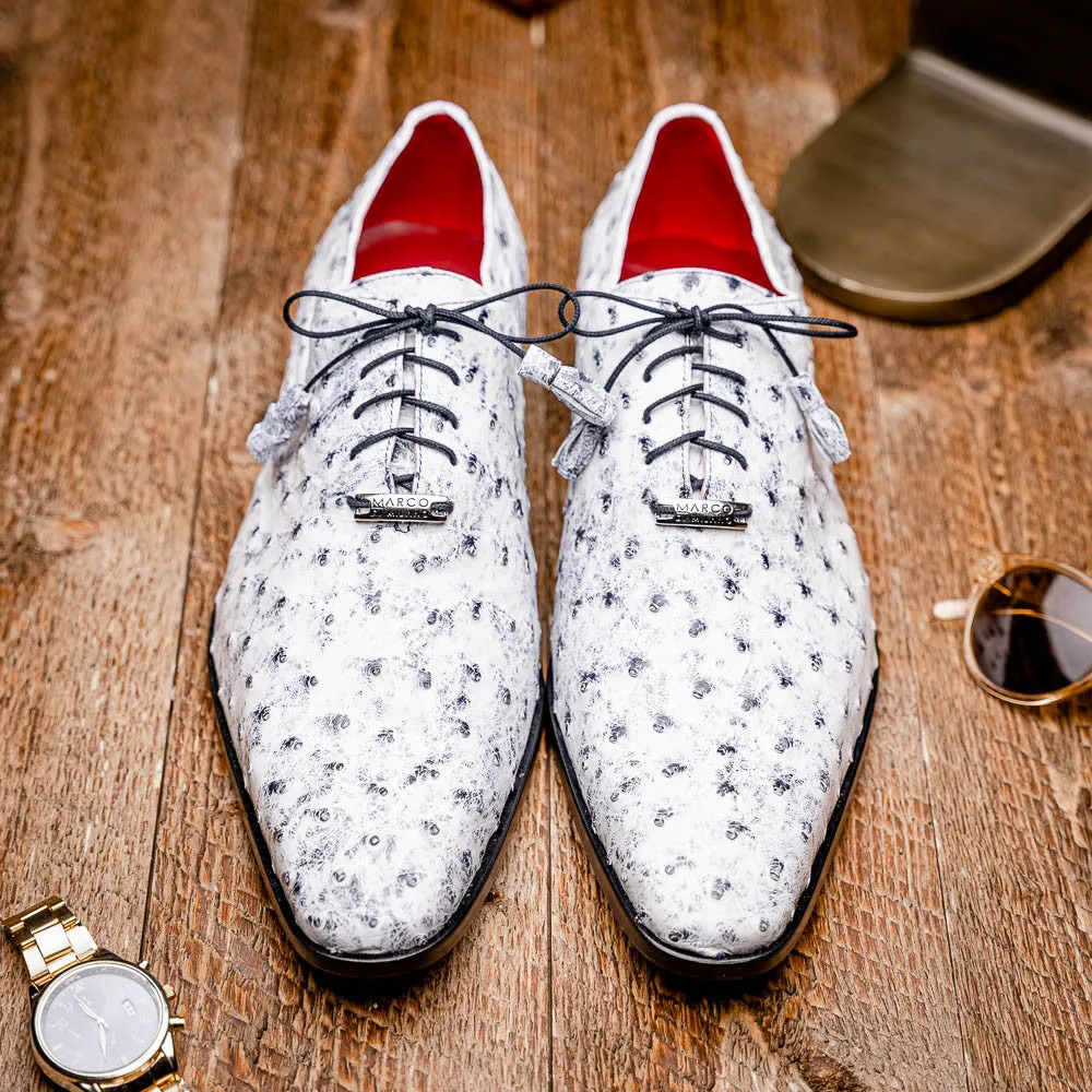 Marco Di Milano Criss Oxford Newspaper Ostrich Shoes