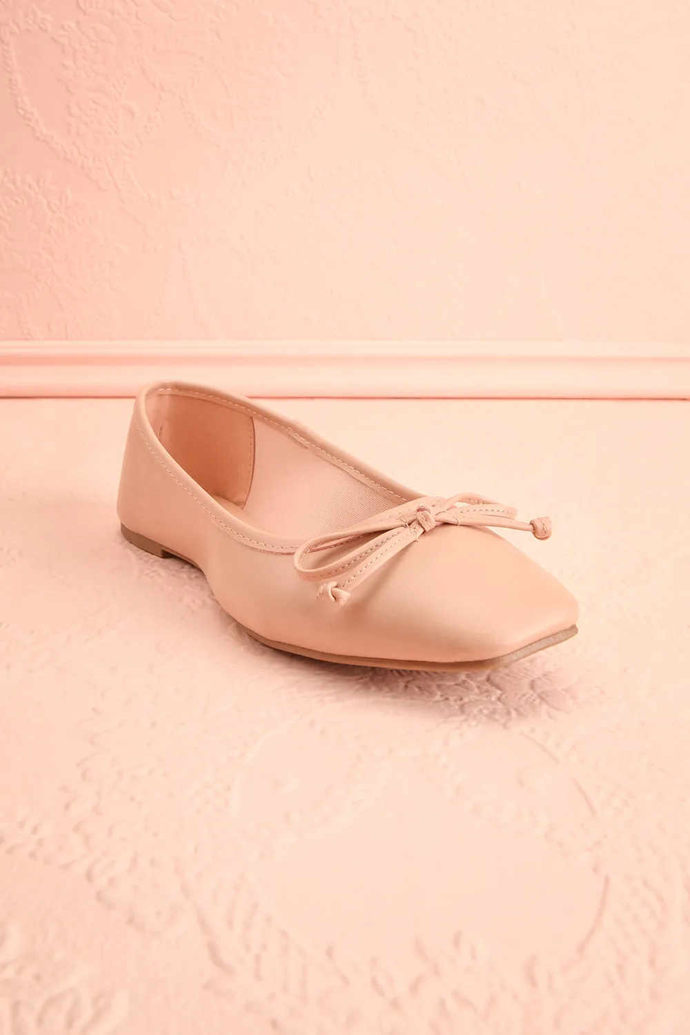 Maree Blush | Pink Ballet Flats w/ Bow