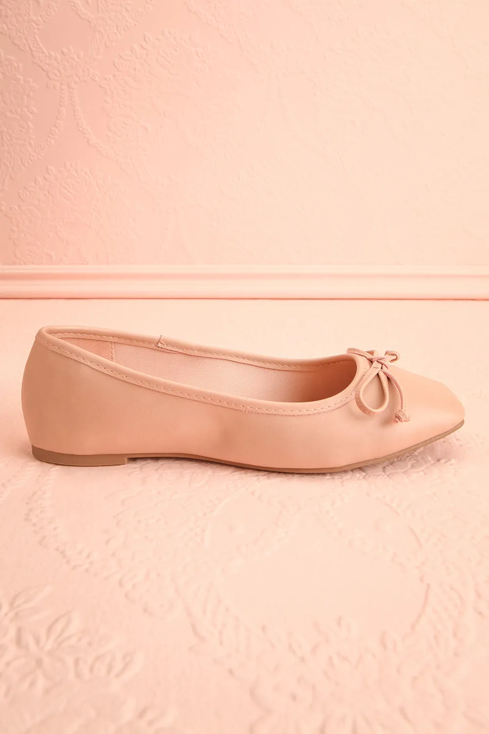 Maree Blush | Pink Ballet Flats w/ Bow