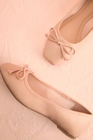 Maree Blush | Pink Ballet Flats w/ Bow