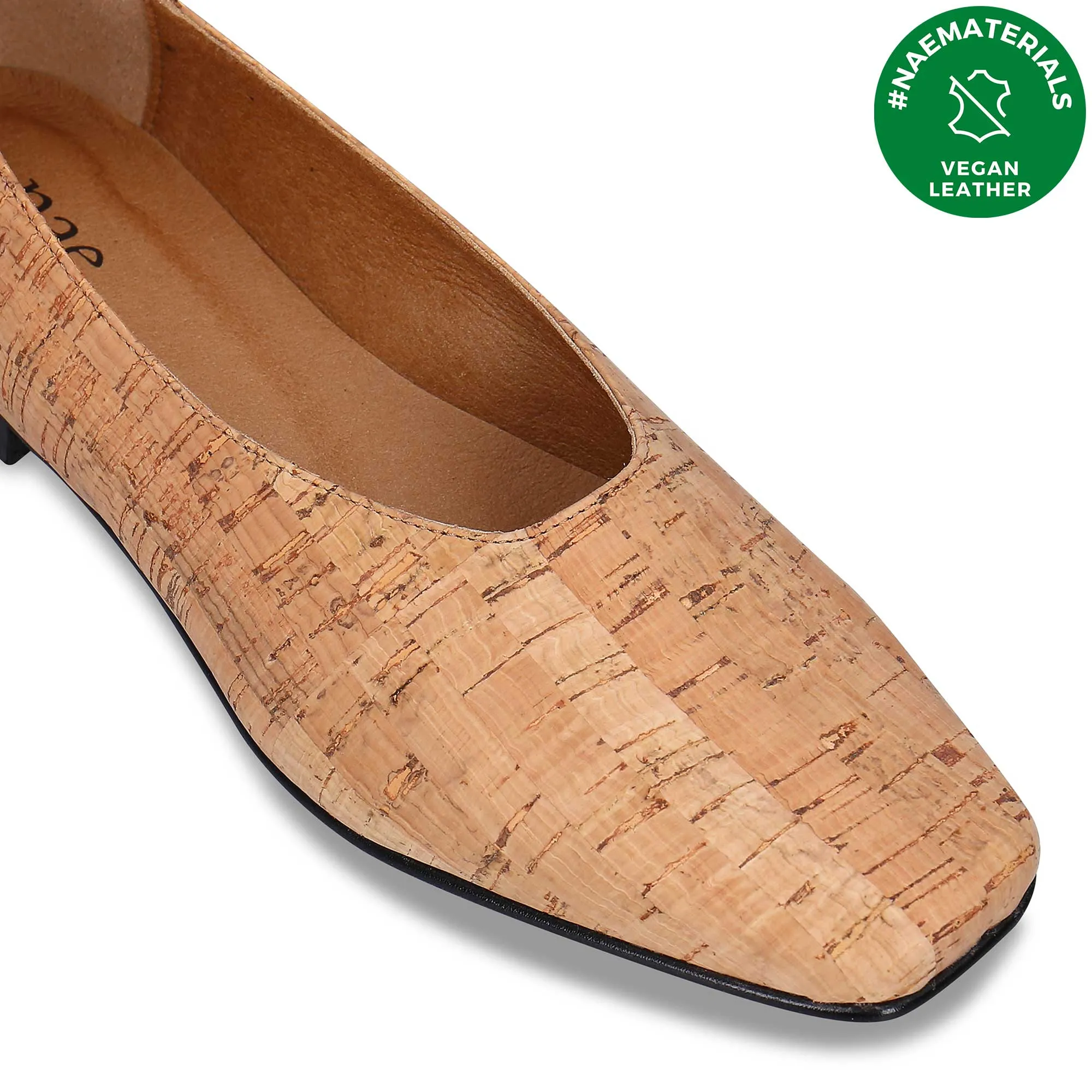 Melita Women's Ballerina Cork Vegan Flats | Beige