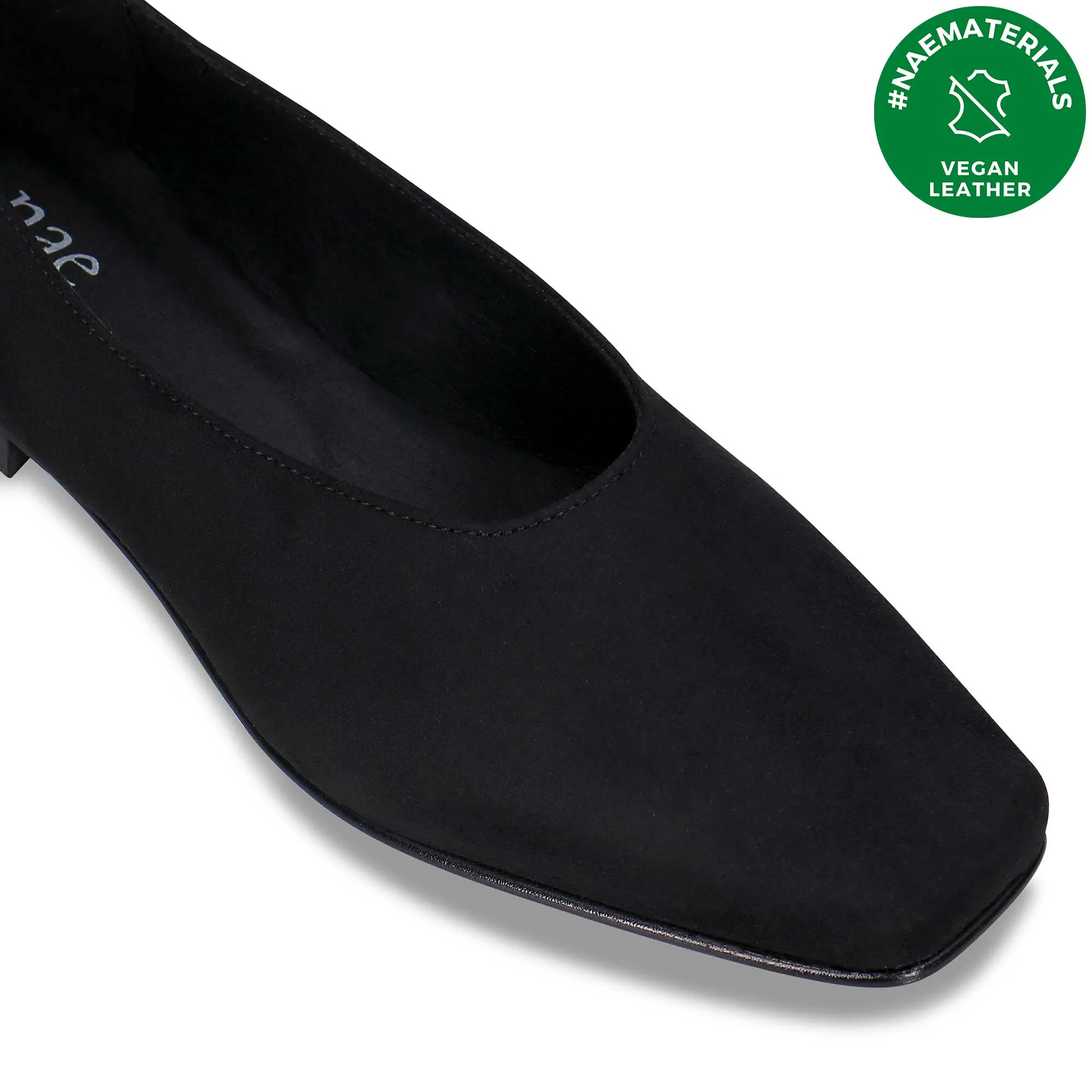 Melita Women's Ballerina Vegan Suede Flats | Black