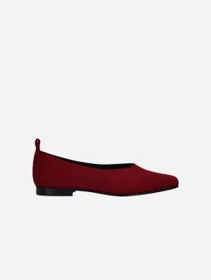 Melita Women's Ballerina Vegan Suede Flats | Burgundy